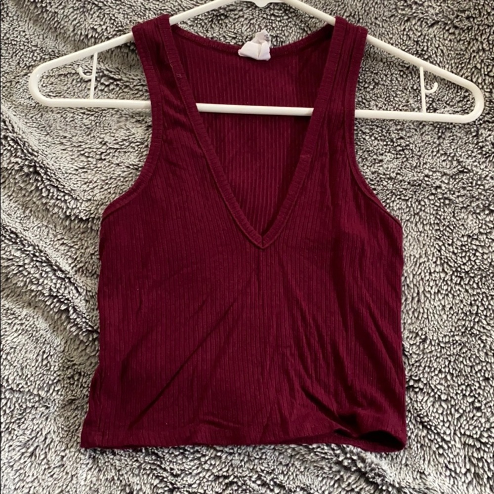 Maroon Halter Top